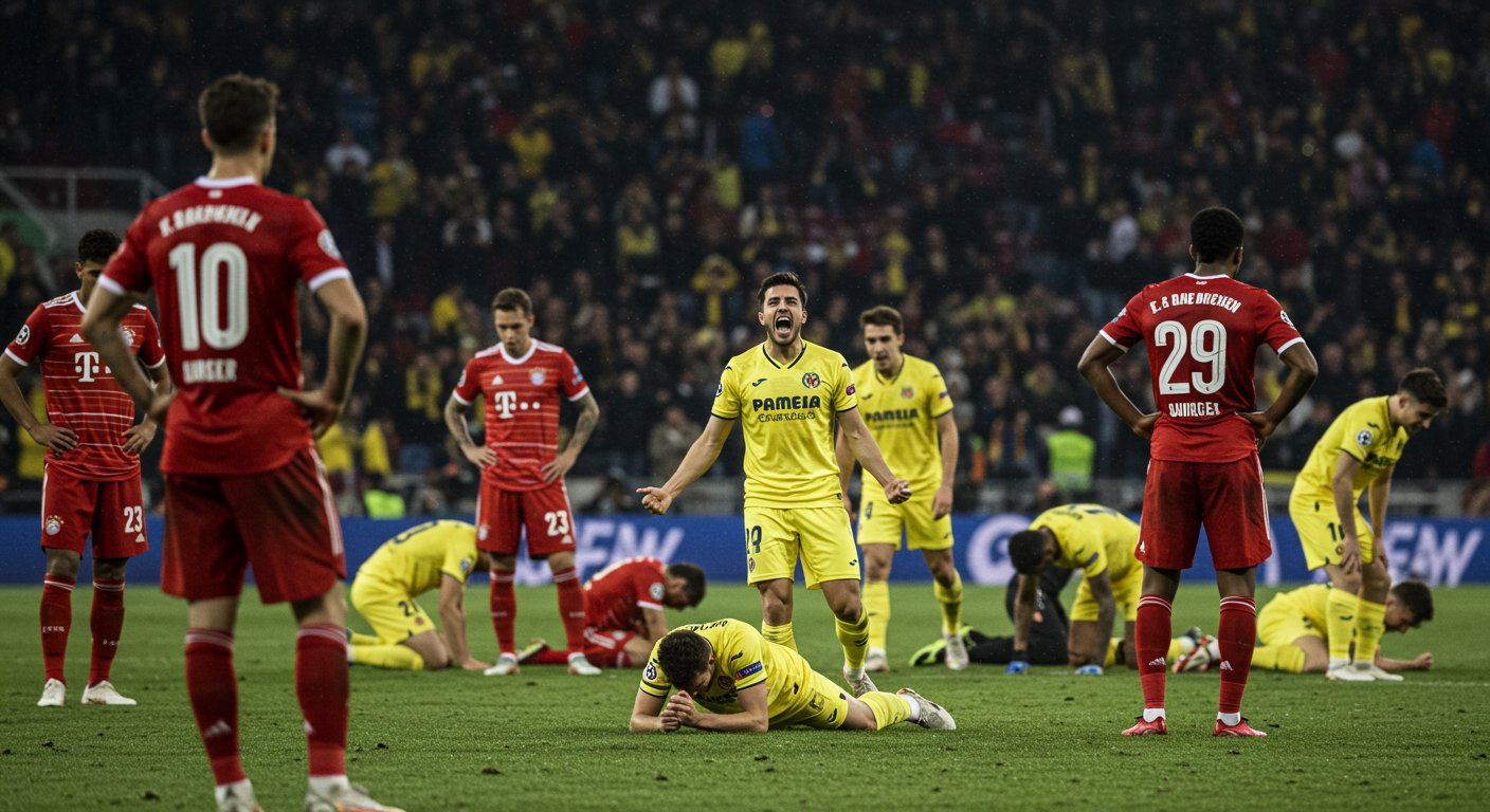 Historic Upset in Champions League: Villarreal Shatters Six-Time Champions Bayern Munich's Dream