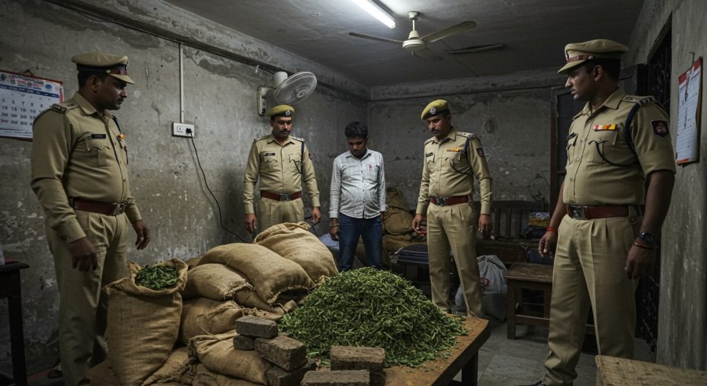 Chhattisgarh Police's Big Action in Uttar Pradesh: 9 Lakh Worth of Ganja Seized from Moradabad, Pakbara Businessman Arrested!