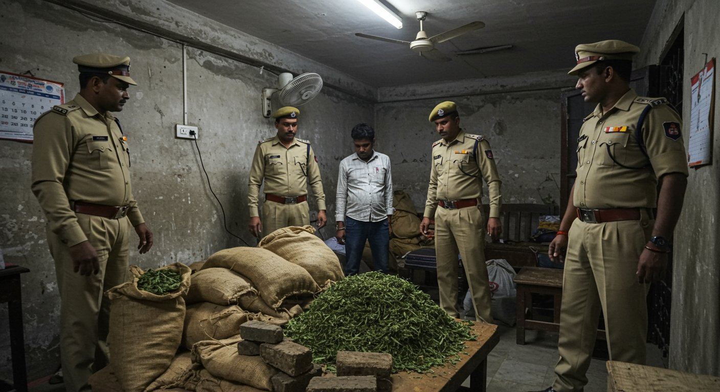 Chhattisgarh Police's Big Action in Uttar Pradesh: 9 Lakh Worth of Ganja Seized from Moradabad, Pakbara Businessman Arrested!