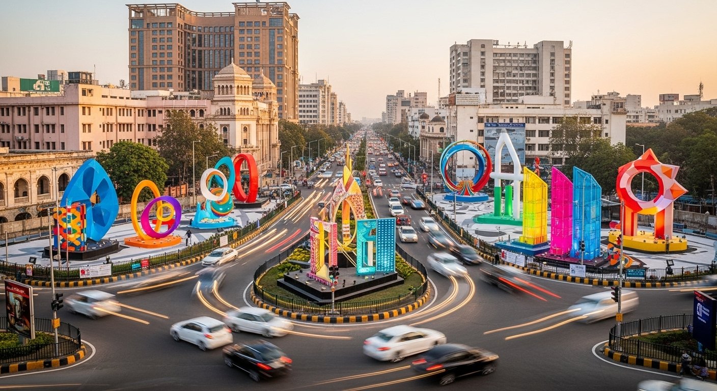 Hyderabad's Intersections Transform into 'City of Art': GHMC's Colourful Installations Enhance the City's Vibrancy and Identity