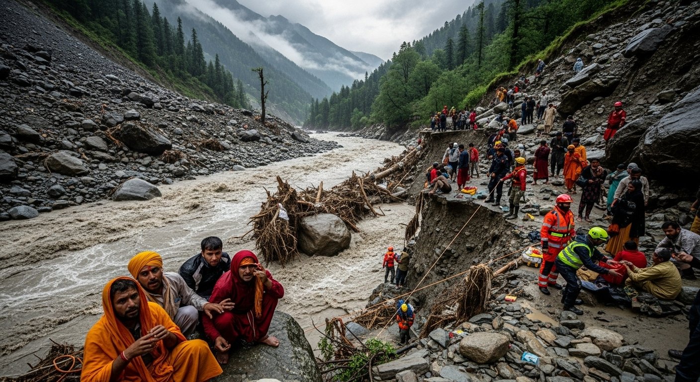 Cloudburst in Kishtwar: Devastation on Machail Mata Yatra Route, 12 Missing, Rescue Operation Underway