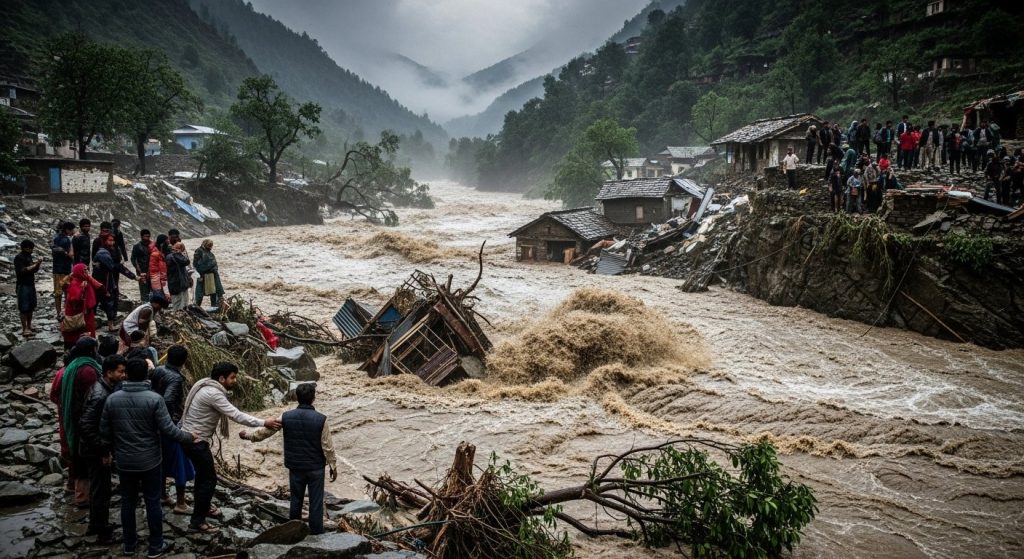 Cloudburst in Kishtwar, Jammu, feared to cause heavy devastation: People gathered for religious pilgrimage caught in flood; 11 districts of UP flooded.