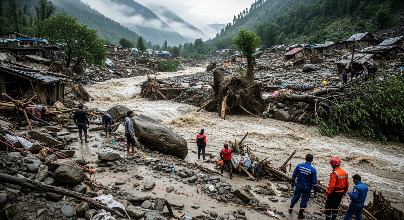 किश्तवाड़ में बादल फटा, 17 लोगों की मौत:चशोटी गांव में मचैल माता की धार्मिक यात्रा के लिए जुटे कई लोग बहे, रेस्क्यू जारी
