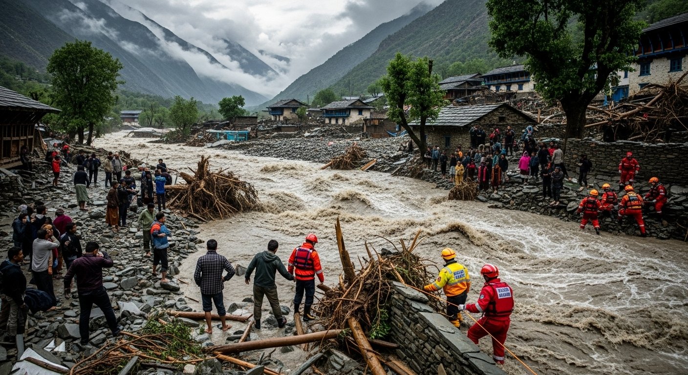 Kishtwar Cloudburst Kills 28: Many Pilgrims Swept Away in Chashoti Village During Machail Mata Yatra; Rescue On.