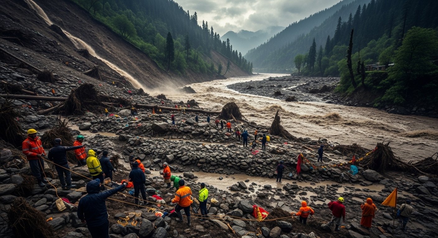Massive Devastation from Cloudburst in Kishtwar: 12 Dead During Machail Mata Yatra, Rescue Operation Underway