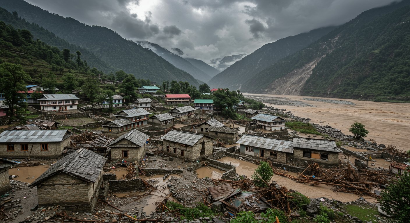 Nature's Fury in Jammu & Kashmir and Himachal: 10 houses swept away by twin cloudbursts in Kishtwar, 30 killed in Vaishno Devi landslide; Beas River swallows 20 buildings in Kullu.