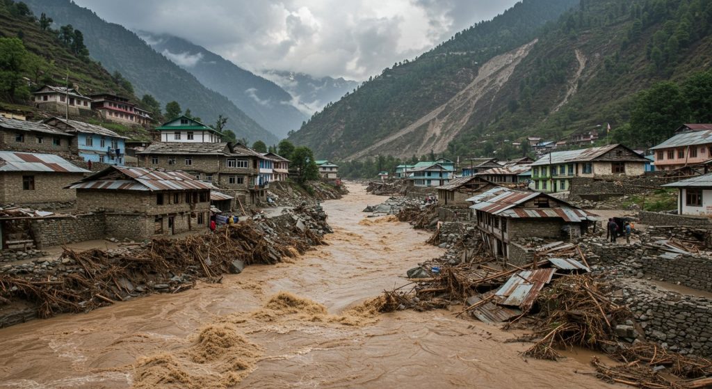 Two Cloudbursts in Kishtwar, Jammu & Kashmir: 10 Houses Swept Away, 7 Killed in Vaishno Devi Landslide; 20 Houses-Shops Swept Away in Beas in Kullu