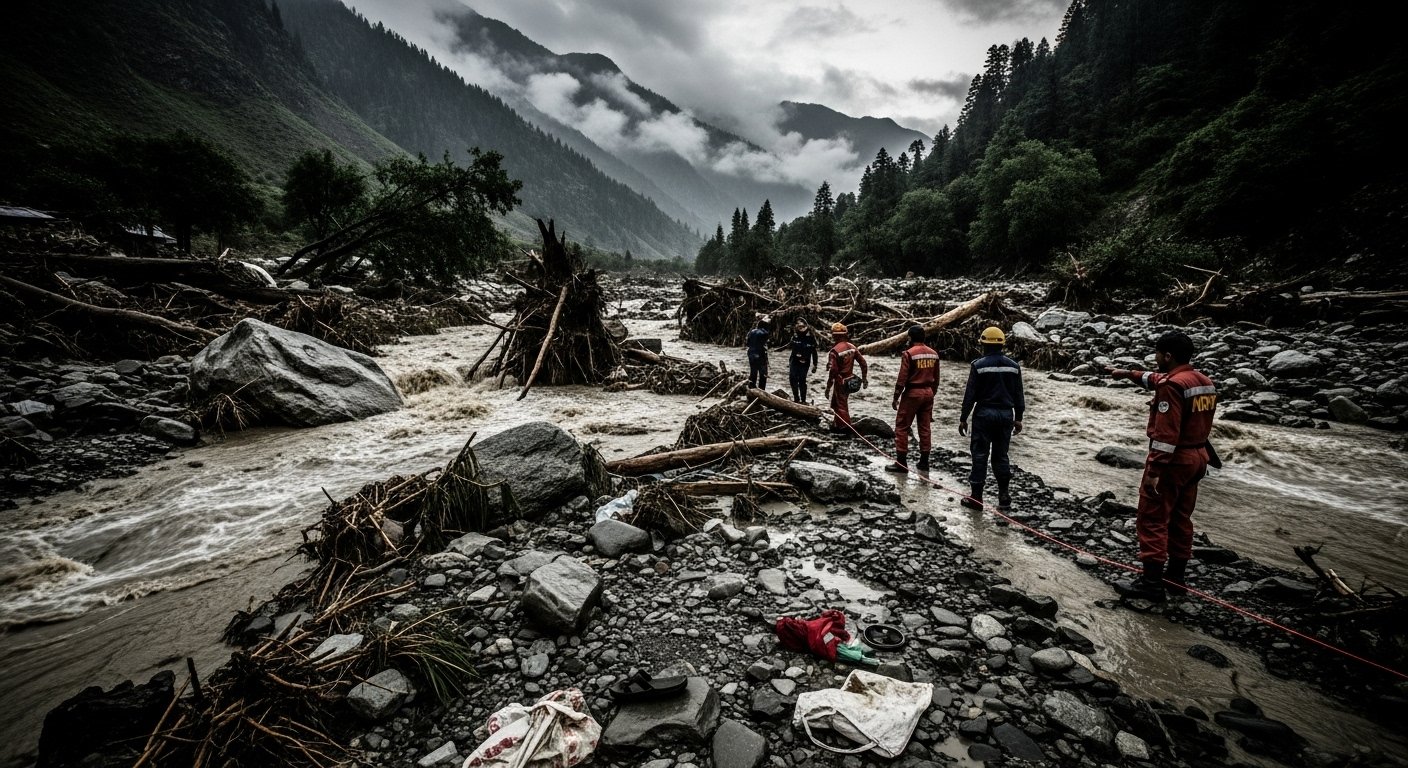 Cloudburst in Kishtwar, 12 bodies found: Many people gathered for Machail Mata pilgrimage swept away in Chashoti village, rescue underway