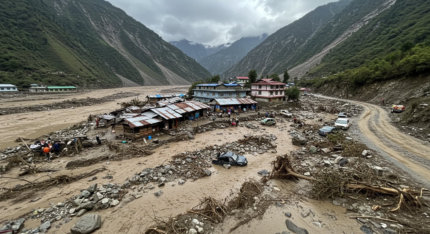 Cloudburst in Kotkhai Causes Havoc in Shimla-Kullu: 20 Vehicles Buried in Debris, 26 Shops Destroyed in Ganvi Market; Schools Closed in 4 Districts, Rampur Market Evacuated