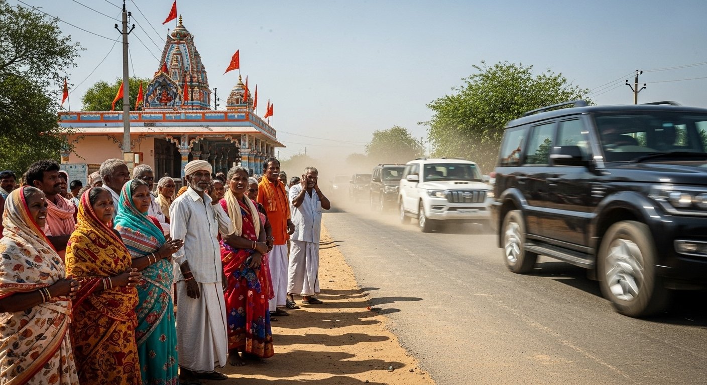 Devotees Waited at Punawa Hanuman Temple, Rahul Gandhi's Convoy Passed Without Stopping