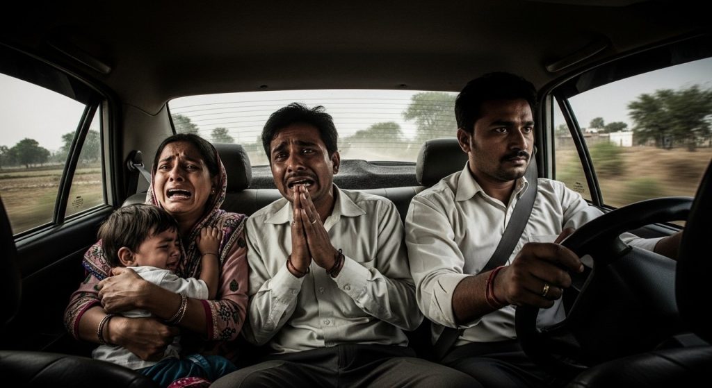 Heart-Wrenching Incident in UP: Parents Pleaded, Child Cried, Driver Held Family Hostage; Police Apprehended