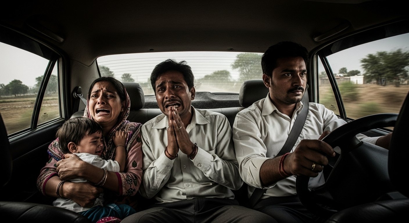 Heart-Wrenching Incident in UP: Parents Pleaded, Child Cried, Driver Held Family Hostage; Police Apprehended