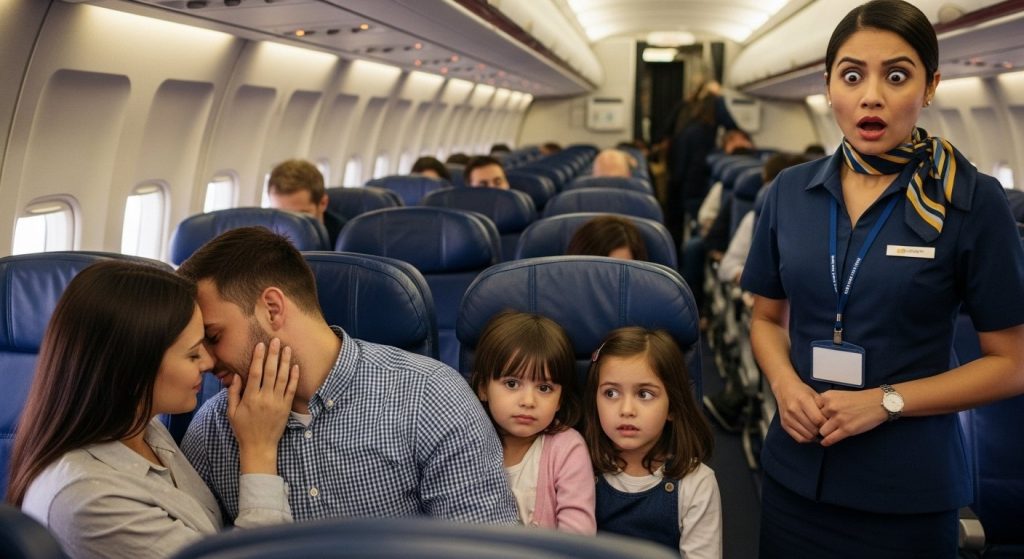 Shameful Act on Flight: Couple Romancing in Front of Children, Air Hostess Also Shocked!