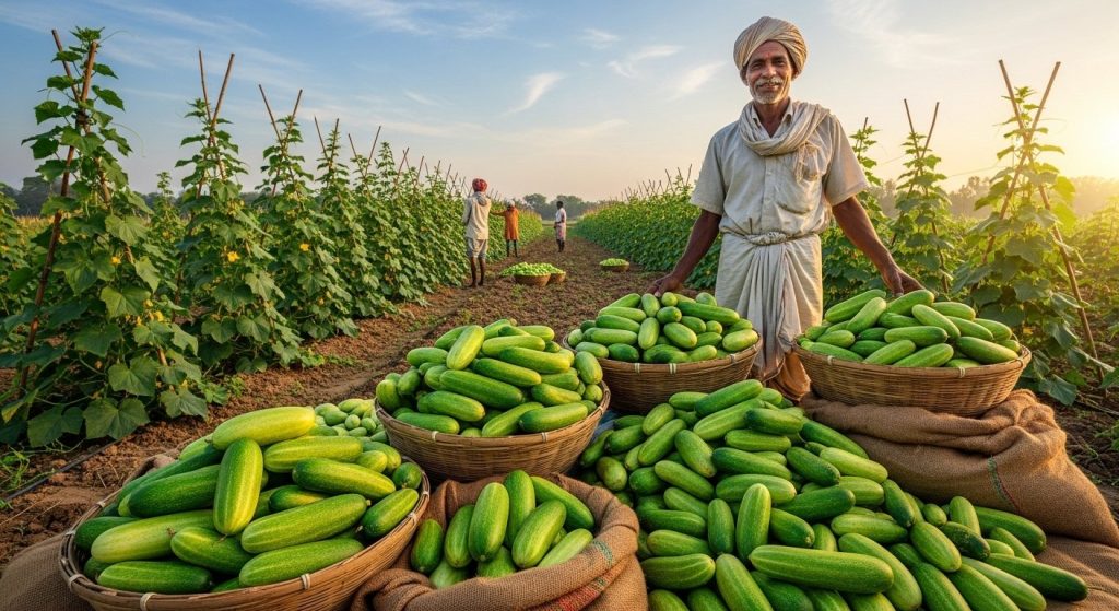 UP: Maigalganj Cucumbers a Hit in Delhi-Punjab, Farmers Making Handsome Profits at Low Cost