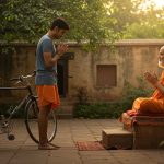 Inspired by mother's words, student leaves home, cycles 400 km to meet Premanand Maharaj; finds shelter in ashram.