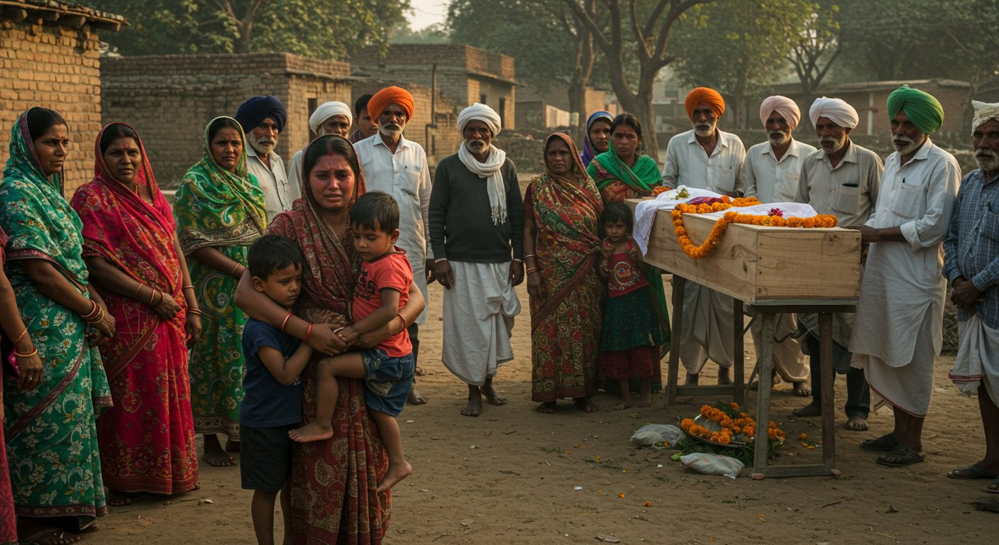 Body of Jind Youth Who Drowned in US Lake Reaches Ancestral Village After 12 Days; Cremated in Somber Atmosphere.