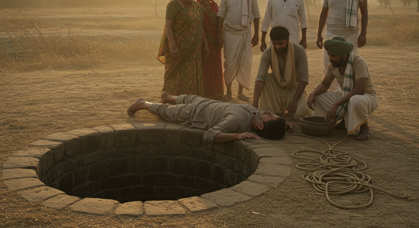 Help Turns Fatal: Rajendra Loses Life While Rescuing Youth From 50-Foot Deep Well