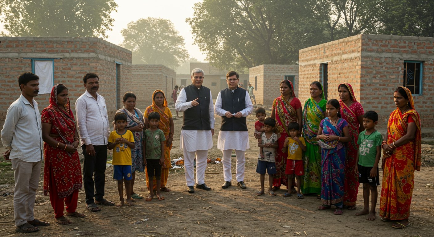 Major Announcement in UP: Government to provide permanent homes to 6 lakh people displaced by natural calamities.