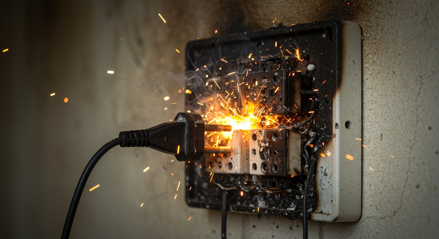 Viral Video: Plugging a fan into a burnt board proved costly, see the horrific consequence of negligence!