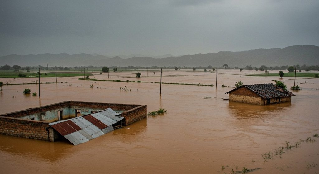21 UP Districts Hit by Floods: Govt School in Hapur, House in Bijnor Collapse; Cloudburst in Himachal's Mandi