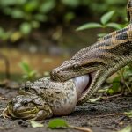 Python Swallows Two Giant Frogs, Instantly Gets Sick And Throws Up! Video Goes Viral.