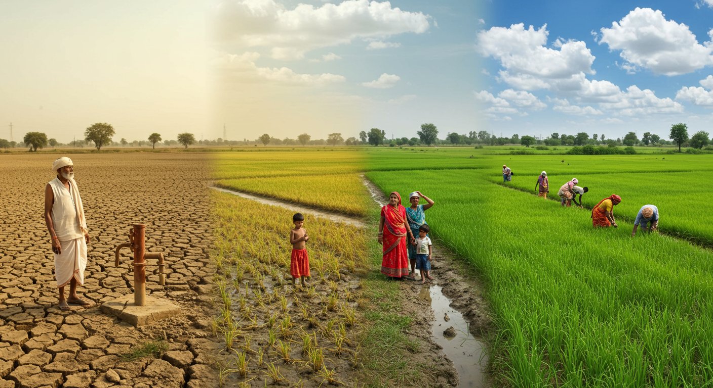 UP: Drought in Some Parts, Relief in Others; 8 Districts Face Drought-Like Conditions, 21 See Low Rainfall, 30 Are in Good State