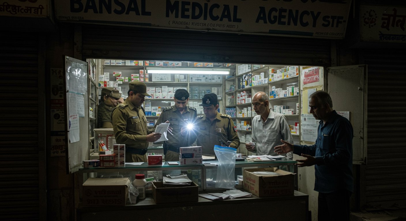 Major Counterfeit Drug Bust in Agra: STF Raids Bansal Medical Agency Late Night, BP Medicines Seized, Owner Offered ₹1 Crore Bribe
