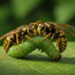 Nature's Shocking Game: When one wasp ate another wasp that was already swallowing an insect!