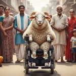 Paralysed Sheep Drives Electric Wheelchair; Those Who Saw It Quit Meat!