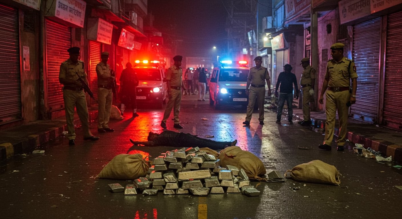 Fierce Encounter Between Police and Silver Robbers in Mathura: One Killed, Two Injured, 75 Kg Silver Recovered