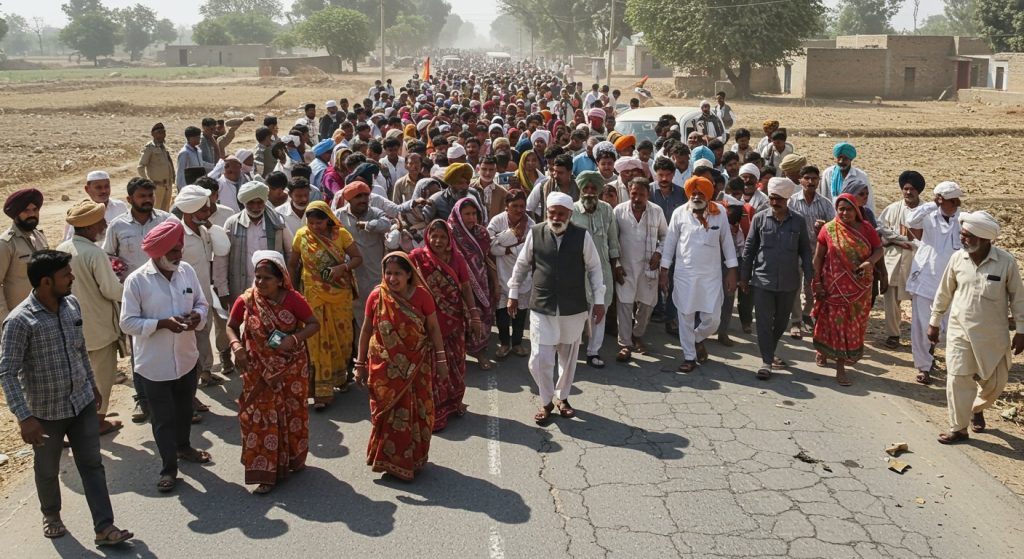 Tragic Accident in Etawah: Farmer Killed in Car Collision, Three Including Pradhan Injured; Villagers Protest, Block Road