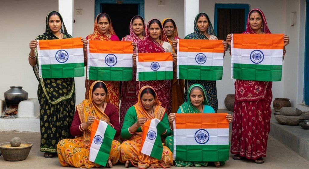 Lucknow's Rural Women Became the Pride of 'Har Ghar Tiranga' Campaign: Leaving Household Chores, They Embraced the Spirit of Patriotism.