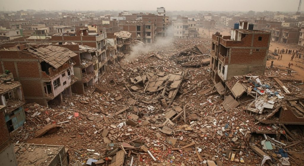 Massive explosion in illegal firecracker factory in Lucknow: 4 dead, many houses razed, investigation ordered