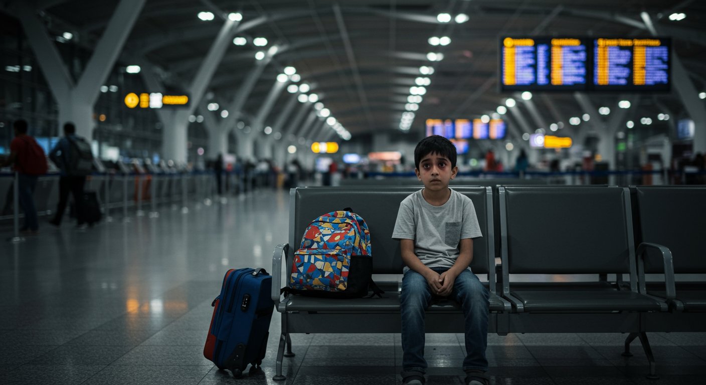 Shocking Incident at Airport: Parents Abandon 10-Year-Old Son!