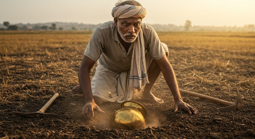 Farmer digging ground to plant trees, heard a 'clink' and what he found changed his destiny!