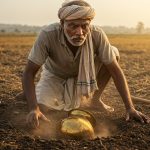 Farmer digging ground to plant trees, heard a 'clink' and what he found changed his destiny!