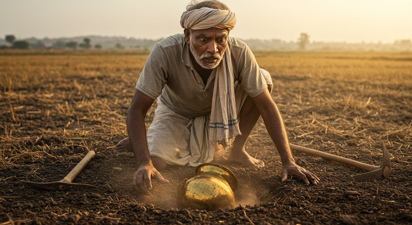 Farmer digging ground to plant trees, heard a 'clink' and what he found changed his destiny!
