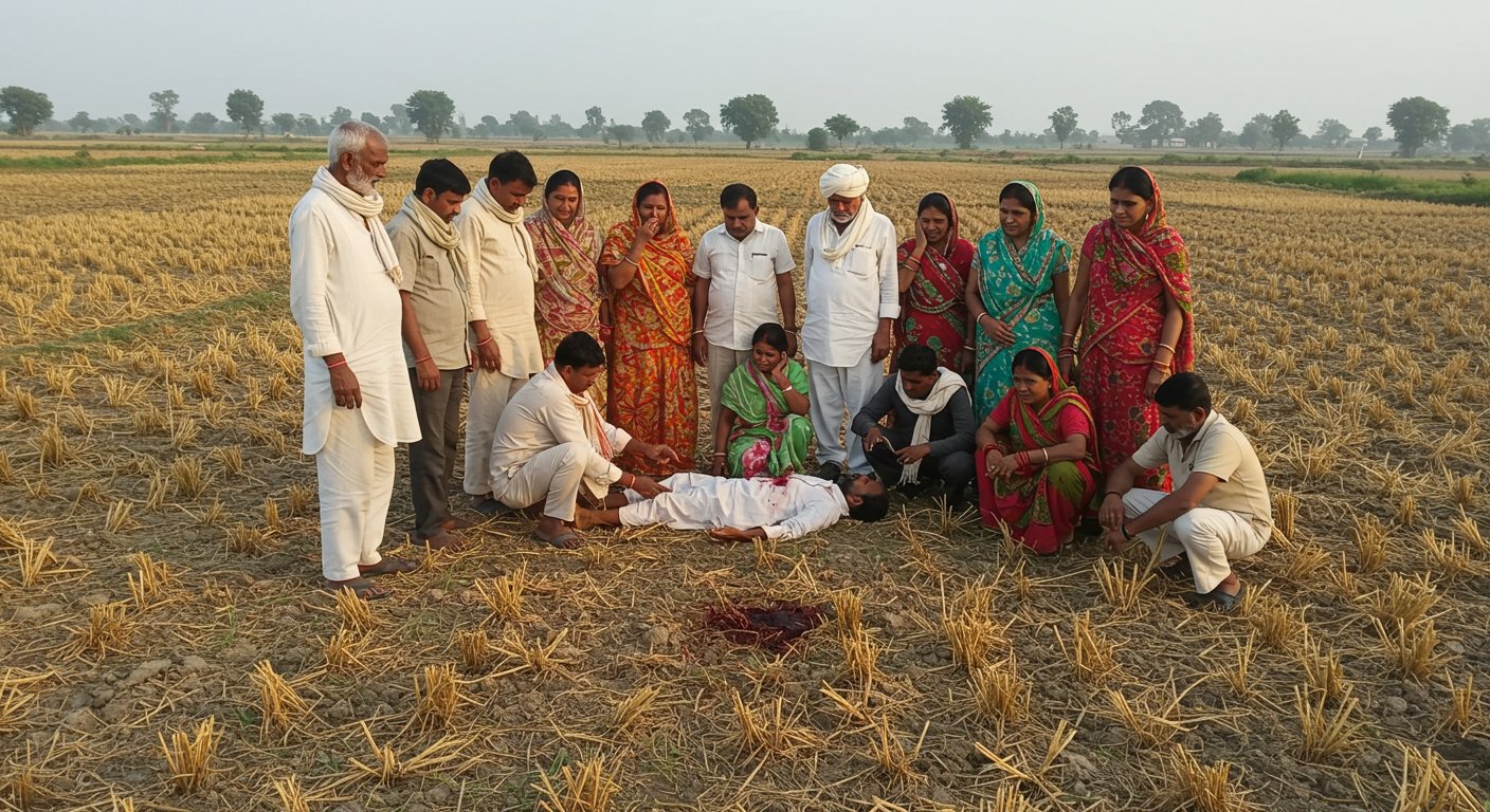 Mainpuri Farmer Shot Dead: Blood-Soaked Body Found in Field, Family in Mourning and Uproar