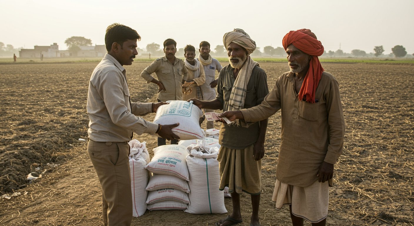 Amidst fertilizer crisis in UP, big revelation: A police follower caught red-handed selling urea for Rs 150 extra.