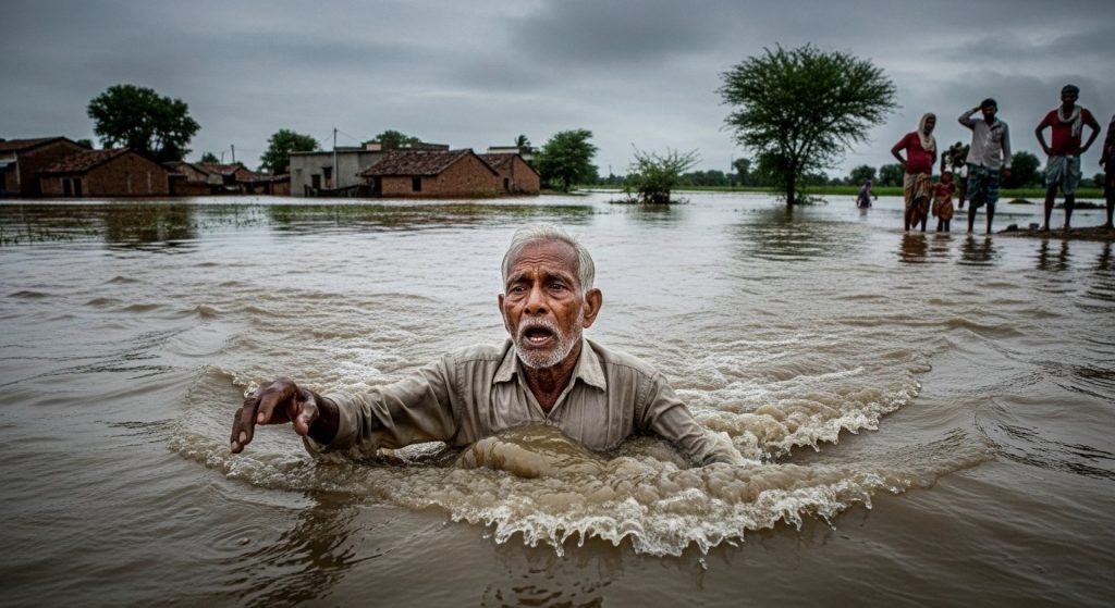 Tragic: Elderly Man Swept Away by Water While Going for Flood Relief in Farrukhabad, Dies