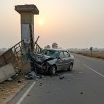 Budaun: Birthday celebrations turn tragic as car hits welcome gate, 3 friends including a Lekhpal killed.