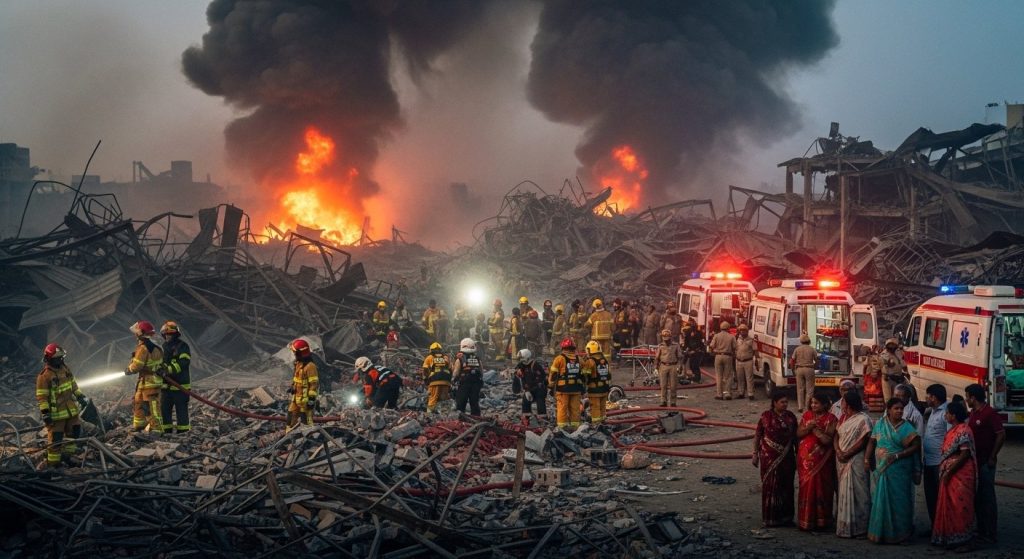 Massive Firecracker Factory Blast in Lucknow: 7 Dead, 5 Injured; Serious Safety Questions Raised!