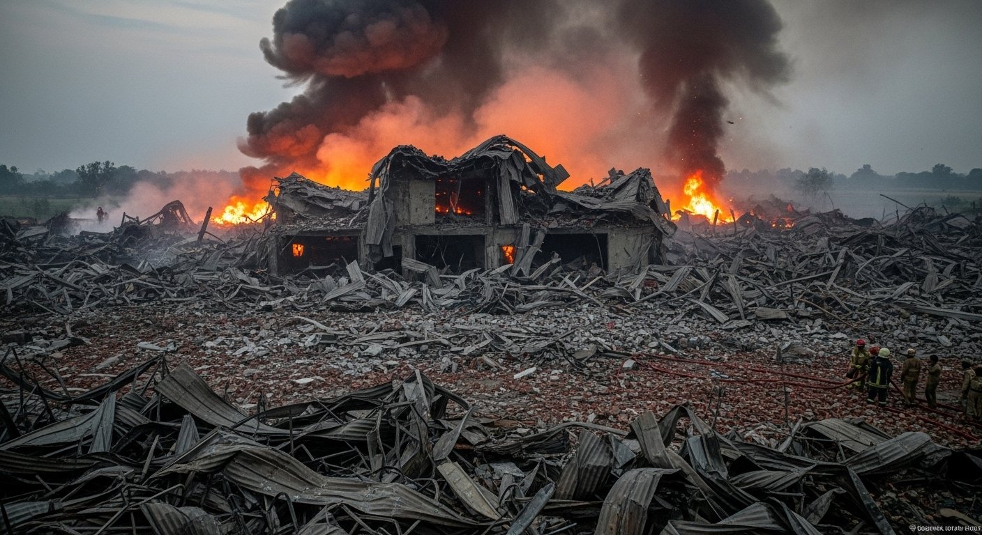 Massive Explosion in UP Firecracker Factory: 7 Feared Dead, 5 Injured; Entire Building Blown Up in 'Filmy Style'
