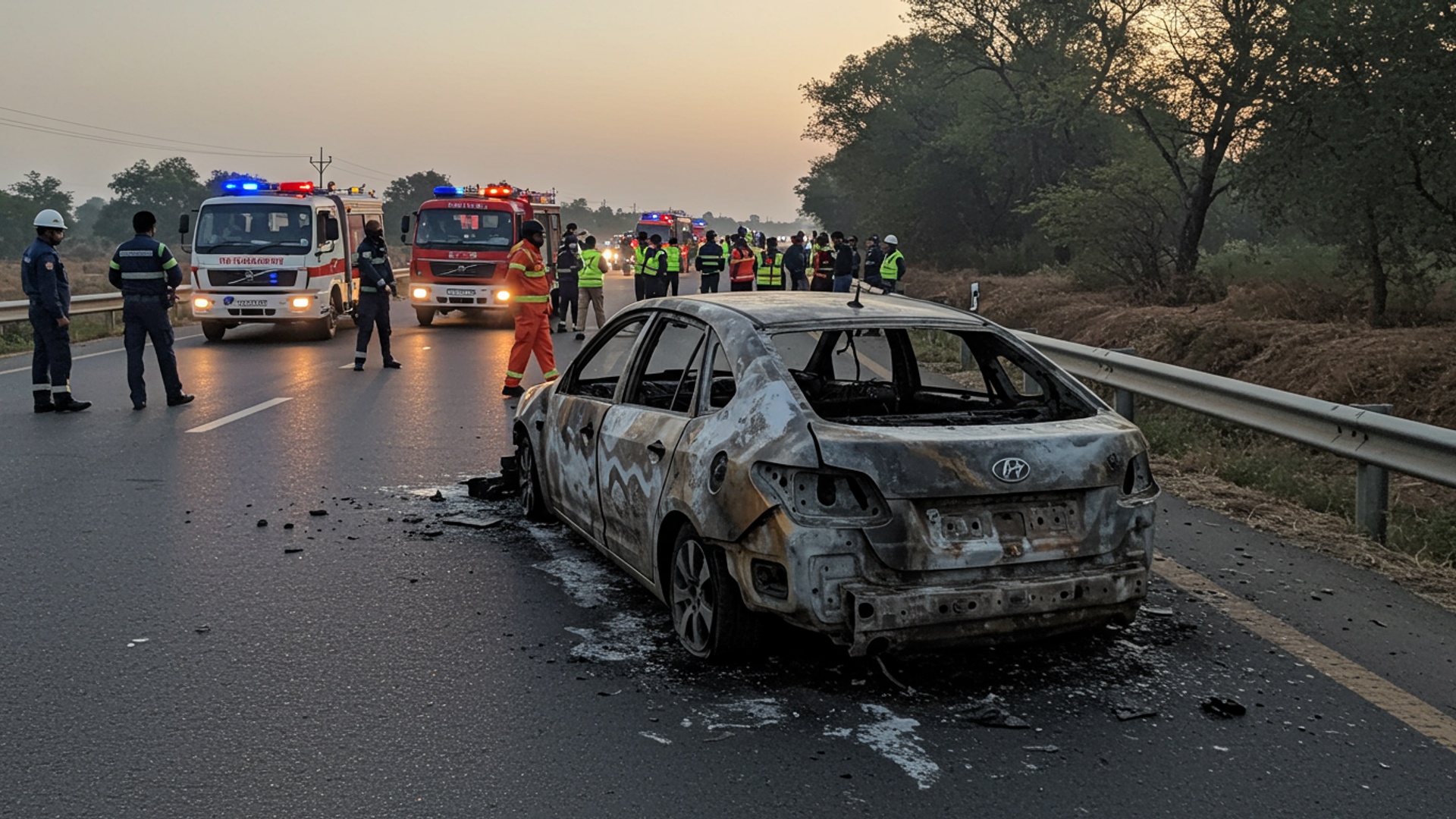 Fiery Crash Claims Eight Lives on Surendranagar Highway