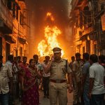 Policeman Busy On Phone Instead Of Dousing Fire; Viral Video Sparks Uproar!