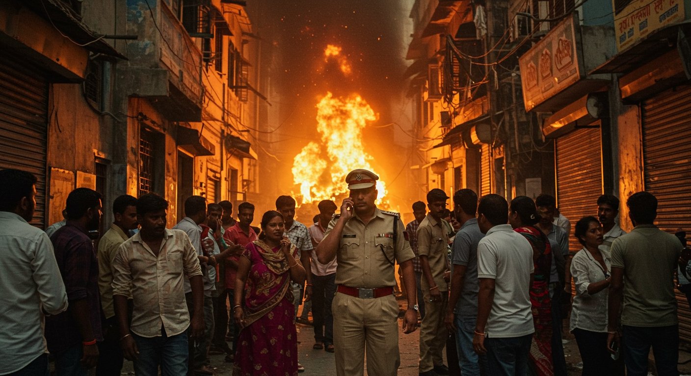 Policeman Busy On Phone Instead Of Dousing Fire; Viral Video Sparks Uproar!