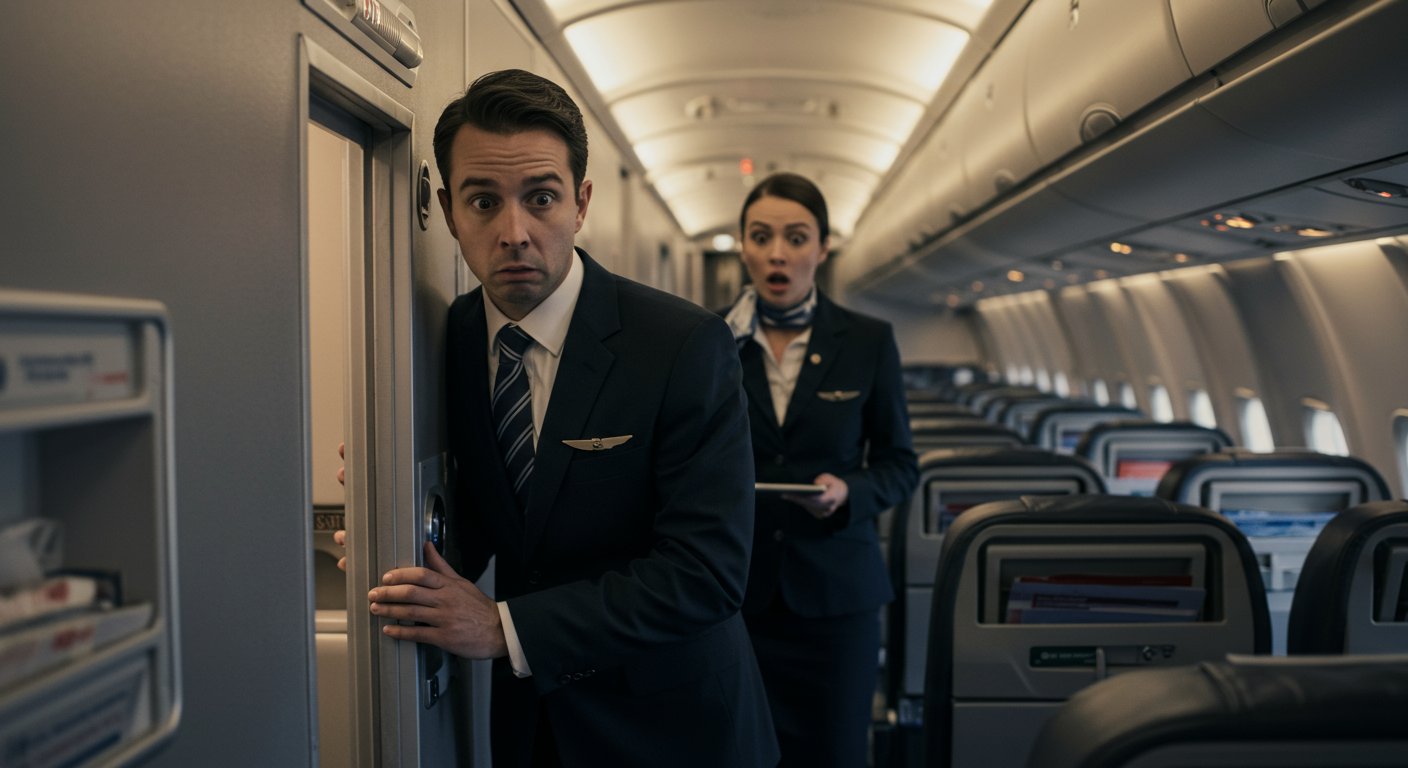 Flight Attendant Missing For Hours; Colleagues Shocked As He Emerged From Toilet, Story Goes Viral!