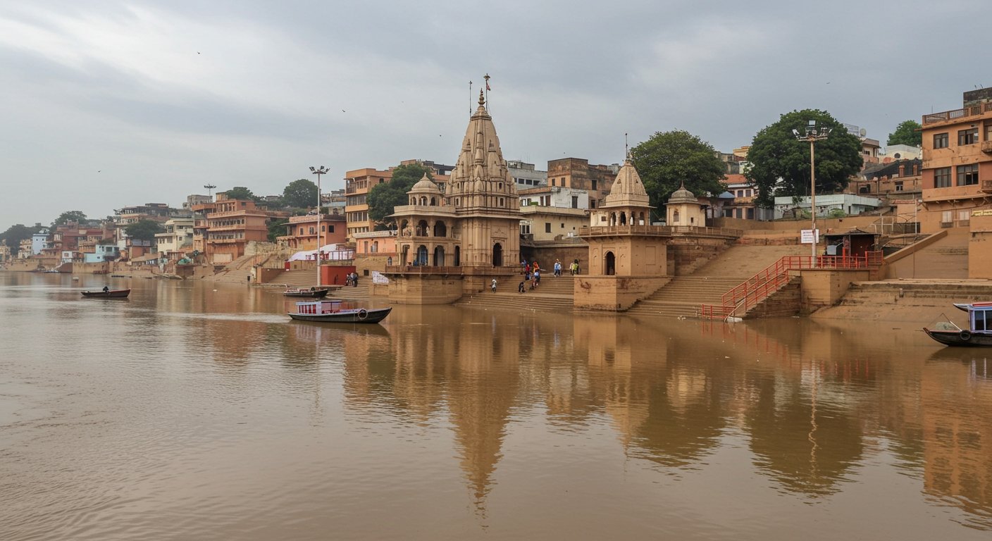 Flood Havoc in Kashi: Water Reaches Vishwanath Temple's Ganga Gate, Assi Ghat Submerged, Ganga Enters City