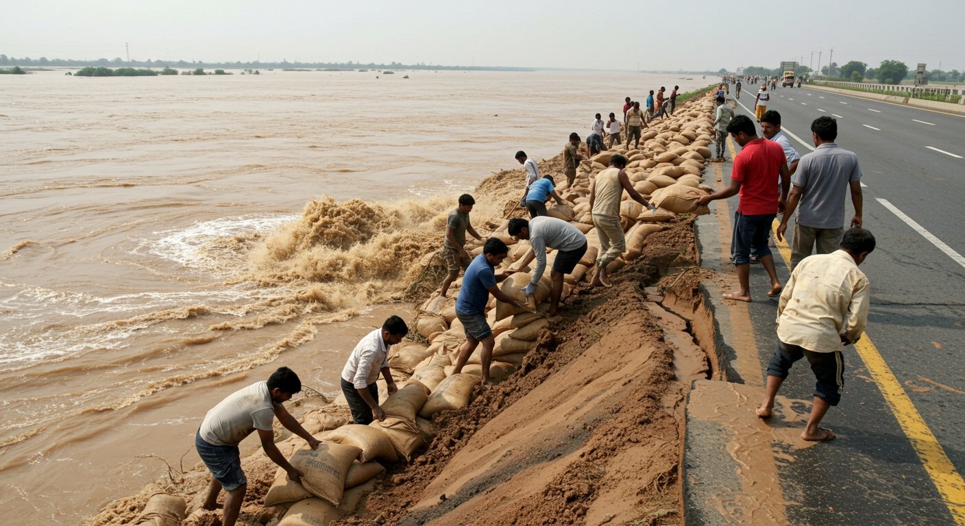 Saryu Flood in Ballia: Seepage on NH-31 Causes Alarm, Threat Controlled in Two Hours