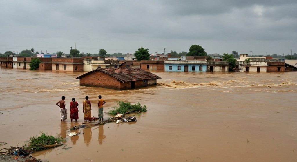 Devastating Floods in Ballia: 10 Pucca Houses Swallowed by River, 60,000 People Affected, Power Out in 10 Villages!